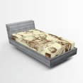 thumbnail image 1 of Ambesonne Nautical Fitted Sheet, Old Merchant Ship, Twin Size, Pale Yellow Brown, 1 of 2