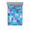 thumbnail image 1 of Ambesonne Nautical Fitted Sheet & Pillow Sham Set, Collage of Dolphins, Full, Multicolor, 1 of 3