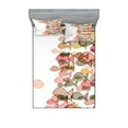 thumbnail image 1 of Ambesonne Nautical Fitted Sheet & Pillow Sham Set, Flock Facing Others, Full, Multicolor, 1 of 2