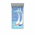 thumbnail image 1 of Ambesonne Nautical Fitted Sheet & Pillow Sham Set, Grunge Sailboats Ocean, Twinxl, Pale Blue, 1 of 3