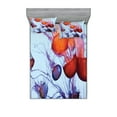 thumbnail image 1 of Ambesonne Nautical Fitted Sheet & Pillow Sham Set, Jellyfish in the Ocean, Queen, Pale Blue Rust, 1 of 2