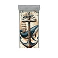 thumbnail image 1 of Ambesonne Nautical Fitted Sheet & Pillow Sham Set, Mandala Astronomy Marine, Twin, Dark Teal Redwood Ivory, 1 of 2