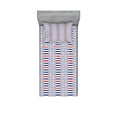 thumbnail image 1 of Ambesonne Nautical Fitted Sheet & Pillow Sham Set, Marine Pattern Stripes, Twin, Night Blue Orange, 1 of 2