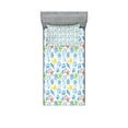 thumbnail image 1 of Ambesonne Nautical Fitted Sheet & Pillow Sham Set, Marine Themed Starfish, Twin, Blue and Yellow, 1 of 2
