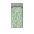 thumbnail image 1 of Ambesonne Nautical Fitted Sheet & Pillow Sham Set, Mint Seashell Sailing, Twin, Mint Green, 1 of 3