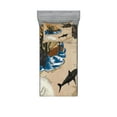 thumbnail image 1 of Ambesonne Nautical Fitted Sheet & Pillow Sham Set, Sea Monsters Pirate, Twin, Multicolor, 1 of 3