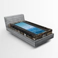 thumbnail image 1 of Ambesonne Nautical Fitted Sheet, Sailing Boat Idyllic, Twin XL Size, Grey Blue, 1 of 2