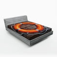 thumbnail image 1 of Ambesonne Nautical Fitted Sheet, Wall Safety, Full Size, Orange Grey Brown, 1 of 2