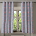 thumbnail image 1 of Ambesonne Nautical Grommet Curtain, Marine Pattern Stripes, 50" x 54", Night Blue Orange, 1 of 6