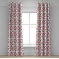 thumbnail image 1 of Ambesonne Nautical Grommet Curtain, Marine Skull Anchor, 50" x 108", Pink Green White, 1 of 6