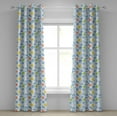 thumbnail image 1 of Ambesonne Nautical Grommet Curtain, Marine Themed Starfish, 50" x 72", Blue and Yellow, 1 of 6