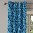 thumbnail image 1 of Ambesonne Nautical Grommet Curtain Single Panel, Marine Ocean Waves, 50"x60", Blue Dark Blue, 1 of 5