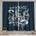 thumbnail image 1 of Ambesonne Nautical Kitchen Curtains, Maritime Concept Lettering, 55"x45", Dark Violet Blue Grey, 1 of 3