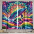 thumbnail image 1 of Ambesonne Nautical Kitchen Curtains, Psychedelic Rainbow Colors, 55"x39", Multicolor, 1 of 3