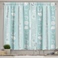 thumbnail image 1 of Ambesonne Nautical Kitchen Curtains, Sea Animals and Shells, 55"x39", Pale Blue Pale Blue, 1 of 3