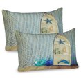 thumbnail image 1 of Ambesonne Nautical Pillow Sham 2 Pack, Aquatic Objects Boats, 30"x20", Blue Beige, 1 of 3