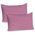 thumbnail image 1 of Ambesonne Nautical Pillow Sham 2 Pack, Marine Horizontal Stripes, 36"x20", Pink Night Blue, 1 of 3