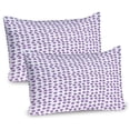 thumbnail image 1 of Ambesonne Nautical Pillow Sham 2 Pack, Simple Sea Shells Pattern, 30"x20", Lavender and White, 1 of 3