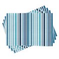 thumbnail image 1 of Ambesonne Nautical Place Mats Set of 4, Striped Pastel Toned, Standard Size, Sky and Dark Blue, 1 of 6