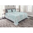 thumbnail image 1 of Ambesonne Nautical Quilted Bedspread Set 3 Pcs, Sea Animals and Shells, King Size, Pale Blue Pale Blue, 1 of 3