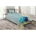 thumbnail image 1 of Ambesonne Nautical Quilted Coverlet 2 Pcs, Marine Starfish, Twin Size, Blue White, 1 of 2