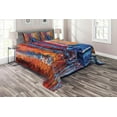 thumbnail image 1 of Ambesonne Nautical Quilted Coverlet 3 Pcs, Dark Sea Fishing Boat, Queen Size, Multicolor, 1 of 2