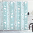 thumbnail image 1 of Ambesonne Nautical Shower Curtain, Sea Animals and Shells, 69"Wx70"L, Pale Blue Pale Blue, 1 of 3