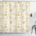 thumbnail image 1 of Ambesonne Nautical Shower Curtain, Sea Shells and Starfishes, 69"Wx84"L, Eggshell Khaki Mustard, 1 of 1