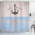 thumbnail image 1 of Ambesonne Nautical Shower Curtain, Vintage Marine Ocean Print, 69"Wx70"L, Baby Blue, 1 of 3