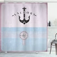 thumbnail image 1 of Ambesonne Nautical Shower Curtain, Vintage Marine Ocean Print, 69"Wx70"L, Pale Purpleblue, 1 of 4