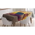 thumbnail image 1 of Ambesonne Nautical Tablecloth Rectangular Table Cover, Big Ship at Sunset, 52"x70", Multicolor, 1 of 4