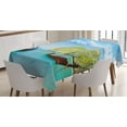 thumbnail image 1 of Ambesonne Nautical Tablecloth Rectangular Table Cover, Boat Maya Bay Thailand, 60"x90", Multicolor, 1 of 3