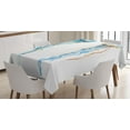 thumbnail image 1 of Ambesonne Nautical Tablecloth Rectangular Table Cover, Jellyfish Exotic Sea, 60"x90", Blue, 1 of 4