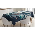 thumbnail image 1 of Ambesonne Nautical Tablecloth Rectangular Table Cover, Marine Anchor and Seagull, 52"x70", Indigo and Dark Salmon, 1 of 3