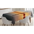 thumbnail image 1 of Ambesonne Nautical Tablecloth Rectangular Table Cover, Sunset on Lake Tahoe, 60"x90", Orange Blue, 1 of 4