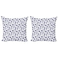 thumbnail image 1 of Ambesonne Nautical Throw Pillow Cover 2 Pack, Starfish and Curls Pattern, 16", Dark Lavender White, 1 of 2