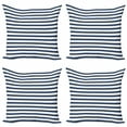 thumbnail image 1 of Ambesonne Nautical Throw Pillow Cover 4 Pack, Marine Sea Life Design, 20", Violet Blue and White, 1 of 2