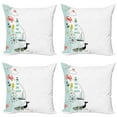 thumbnail image 1 of Ambesonne Nautical Throw Pillow Cover 4 Pack, Ornate Border Design, 18", Multicolor, 1 of 7