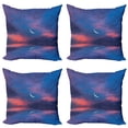 thumbnail image 1 of Ambesonne Nautical Throw Pillow Cover 4 Pack, Reflections on Water, 20", Purple Pink, 1 of 5