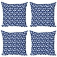 thumbnail image 1 of Ambesonne Nautical Throw Pillow Cover 4 Pack, Various Shapes Sea Corals, 20", Lavender Ceil Blue, 1 of 2