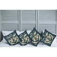 thumbnail image 1 of Ambesonne Nautical Throw Pillow Cover Pack of 4, Anchor with Whales Compass, 4 Pcs-36" x 16", Petrol Blue Beige, 1 of 5