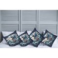 thumbnail image 1 of Ambesonne Nautical Throw Pillow Cover Pack of 4, Marine Anchor and Seagull, 4 Pcs-36"x36", Indigo and Dark Salmon, 1 of 5