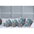 thumbnail image 1 of Ambesonne Nautical Throw Pillow Cover Pack of 4, Underwater Around Anchor, 4 Pcs-16" x 16", Teal Pink and Coconut, 1 of 5
