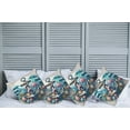 thumbnail image 1 of Ambesonne Nautical Throw Pillow Cover Pack of 4, Underwater Around Anchor, 4 Pcs-36" x 16", Teal Pink and Coconut, 1 of 5
