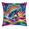 thumbnail image 1 of Ambesonne Nautical Throw Pillow Cushion Cover, Psychedelic Rainbow Colors, 20" X 20", Multicolor, 1 of 2