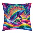 thumbnail image 1 of Ambesonne Nautical Throw Pillow Cushion Cover, Psychedelic Rainbow Colors, 26" X 26", Multicolor, 1 of 2