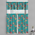 thumbnail image 1 of Ambesonne Nautical Valance & Curtain, Ornamented Fish Pattern, 55"x36", Dark Peach Burnt Sienna, 1 of 7
