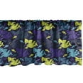thumbnail image 1 of Ambesonne Nautical Valance Pack of 2, Grunge Shark Silhouettes, 42"X18", Indigo Multicolor, 1 of 3