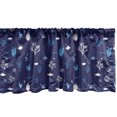 thumbnail image 1 of Ambesonne Nautical Valance Pack of 2, Simplified Fishes Corals, 54"X18", Indigo White Sea Blue, 1 of 4