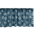 thumbnail image 1 of Ambesonne Nautical Window Valance, Abstract Underwater Plants, 42" x 18", Petrol Blue and White, 1 of 3